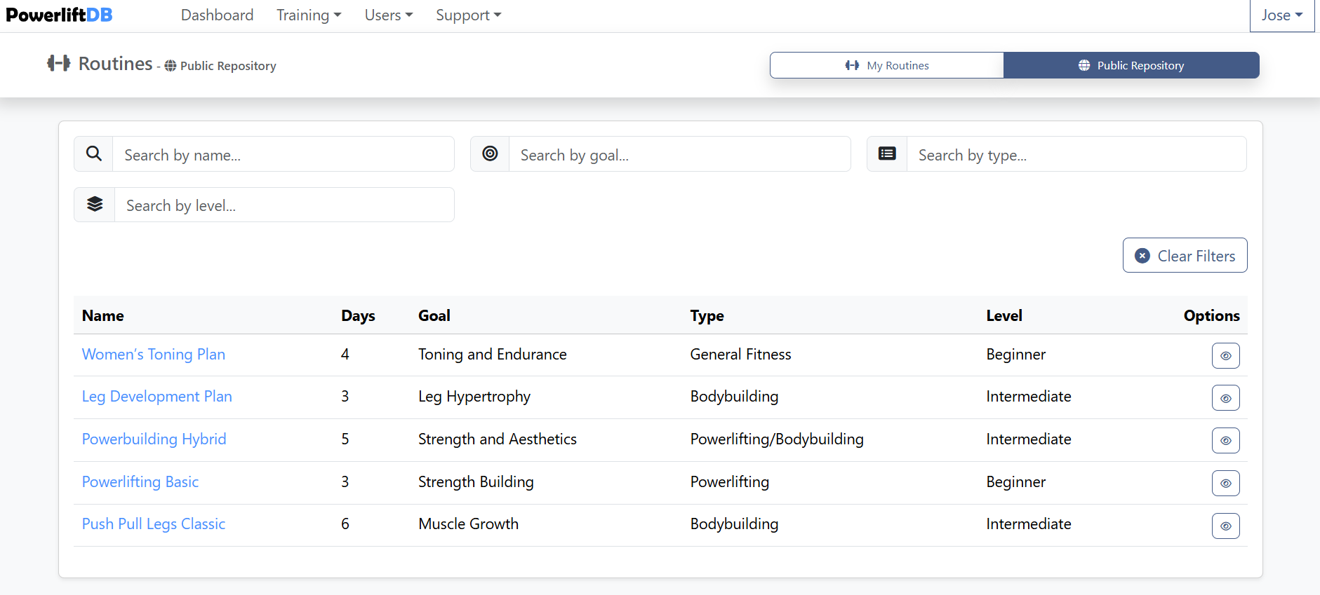PowerliftDB Web Portal - Web Application Development Umeå Sweden