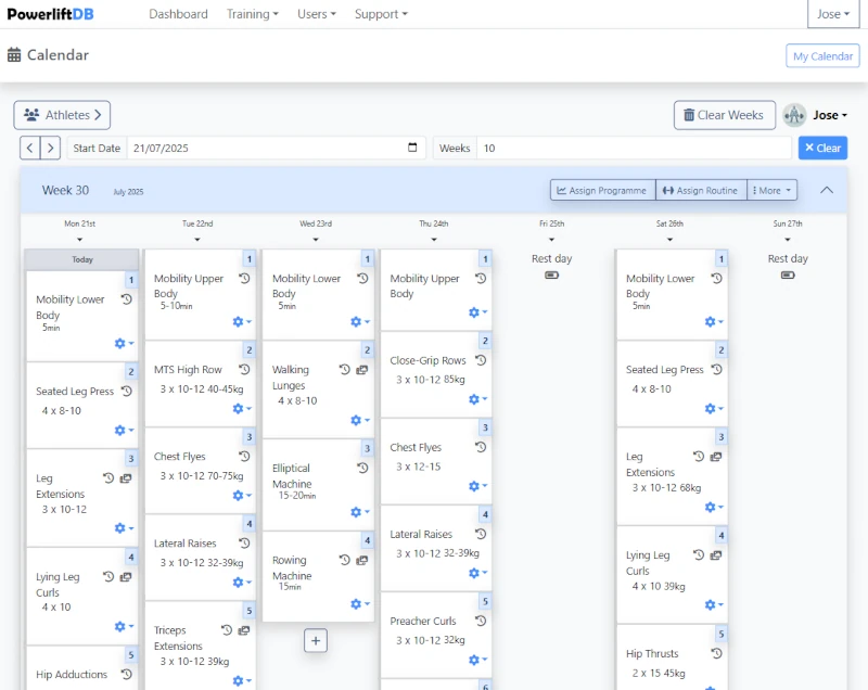 PowerliftDB Web Portal - Digital Solutions Umeå Sweden