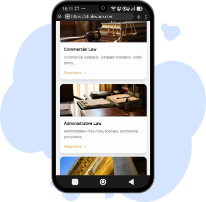 R&P - Web Design and Delopment Mobile Screen - Chokware Sweden