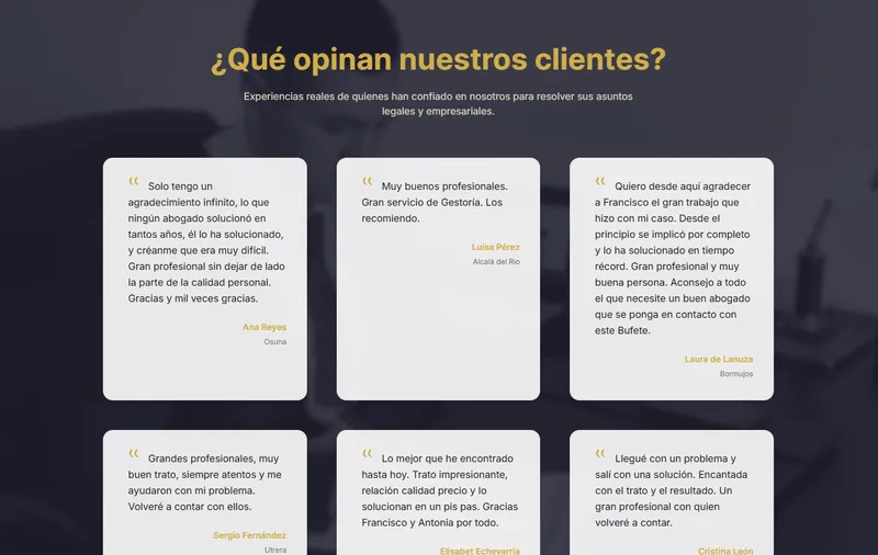 R&P - Web Design Project Client Empowerment Chokware Sweden
Result and Impact
The final product is a professional, content-driven website that reflects the firm's credibility and supports their day-to-day communication needs. It enables the client to manage their site internally, helping them stay relevant and accessible.
![Rivas & Pradas Testimonials
