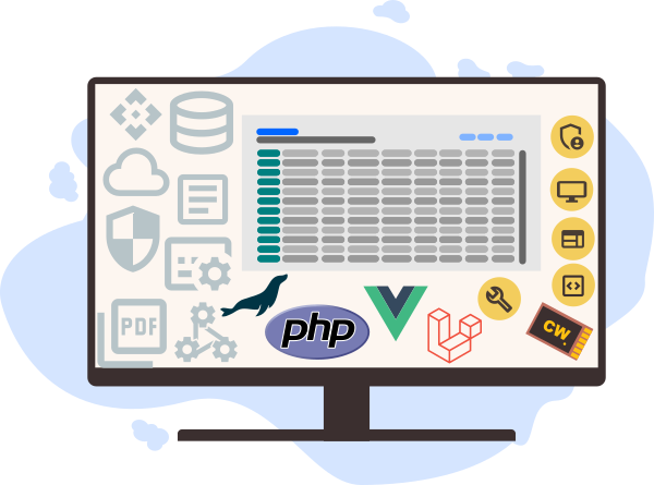 Web application development illustration